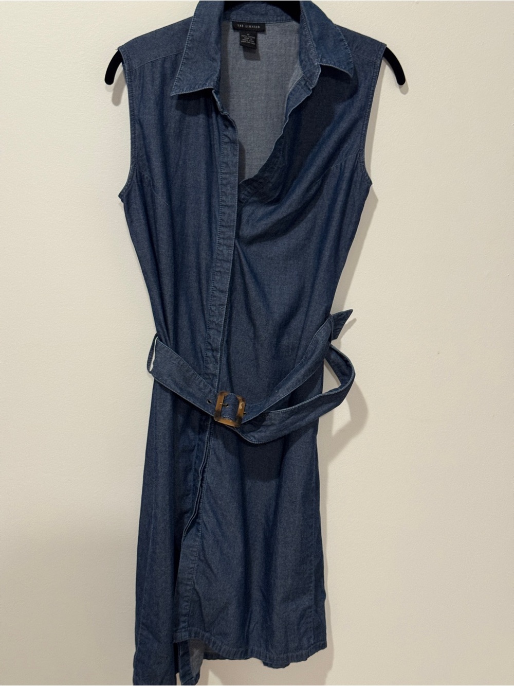 The Limited Denim Belted Shirt Dress Size 6